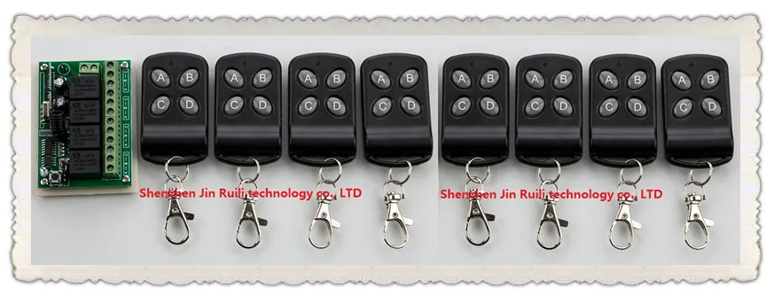 DC12V 4CH 10A беспроводной переключатель системы дистанционного управления teleswitch