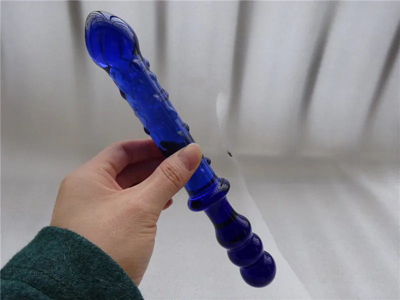 Длинный Хрустальный фаллоимитатор стеклянный двойной пенис анальные игрушки Pyrex