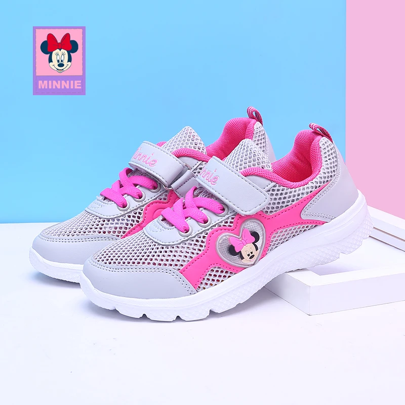 Disney children's casual shoes Minnie spring summer boys girls mesh breathable sneaker for kids size 31-37 | Детская одежда и