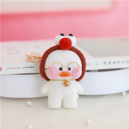 8 8 см Kawaii LaLafanfan кафе подвеска с форме утки брелок мультфильм милый утка автомобиль Декор Животные Куклы Игрушки для девочек подарок на день рождения для детей - Цвет: 8