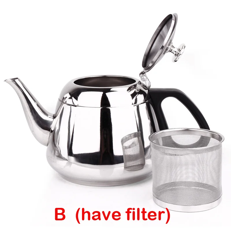 Stainless steel kettle flat bottom water bottle household cookware suitable for induction cooker 1200ML | Дом и сад