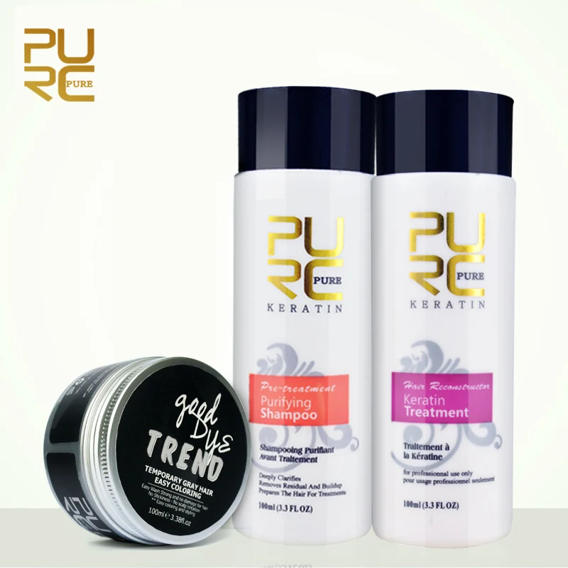 Средство для выпрямления и восстановления сухих волос PURC бразильское