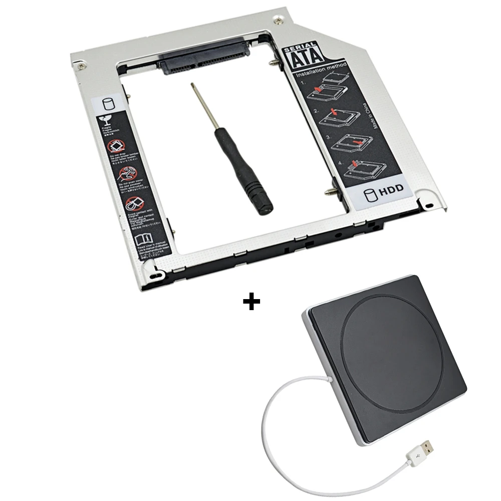 Лидер продаж для Macbook Pro 13 15 17 дюймов Оптический отсек алюминиевый 2 й HDD Caddy 9 5 мм SATA