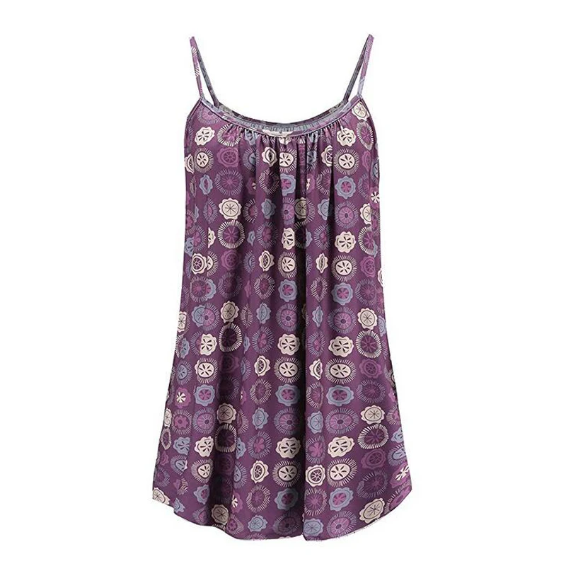 Women's Plus Size 5XL 6XL Printed Tank Tops Casual Sleeveless Black Clothes Summer Beach Camis Strap Streetwear O-Neck | Женская
