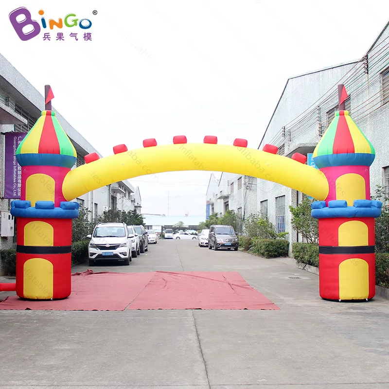 

castle shaped design inflatable archway for events/children's park- toy