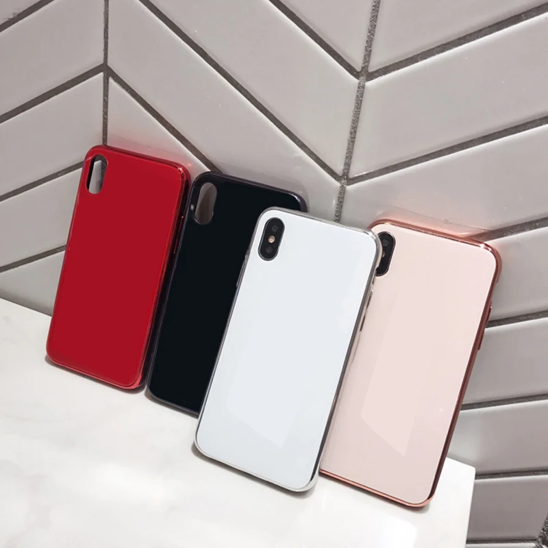 Роскошный гальванический ТПУ стеклянная оболочка мобильный телефон чехол для