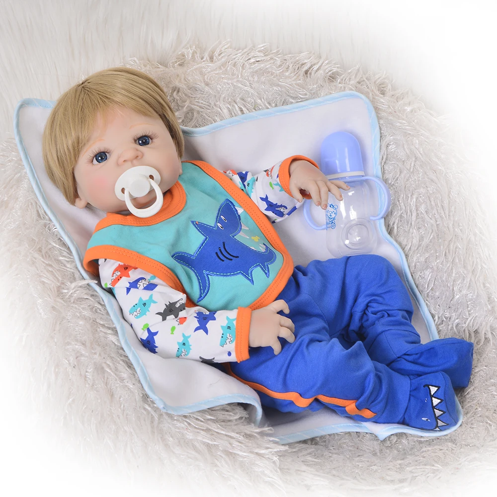 NPK 2" Полное Тело силикон Reborn Baby boy Кукла реборн игрушки купаться играть дома куклы малыш reborn bonecas подарок для ребенка куклы
