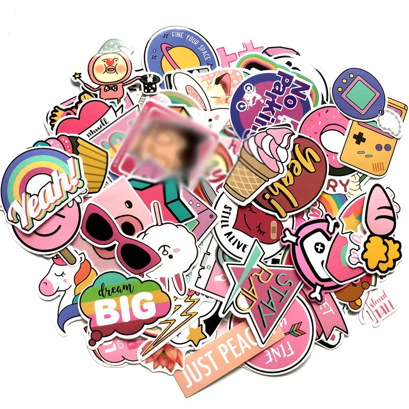 Стикеры граффити в розовом стиле 55/110 шт. | Игрушки и хобби