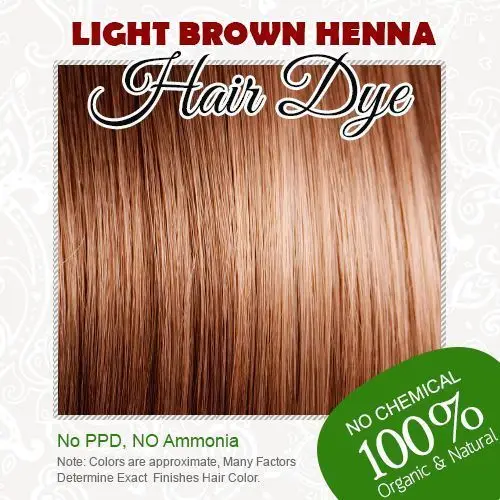 

HOT Light Brown Henna Hair Dye 100% Organic and Chemical Free Henna for Hair Color Free Shipping