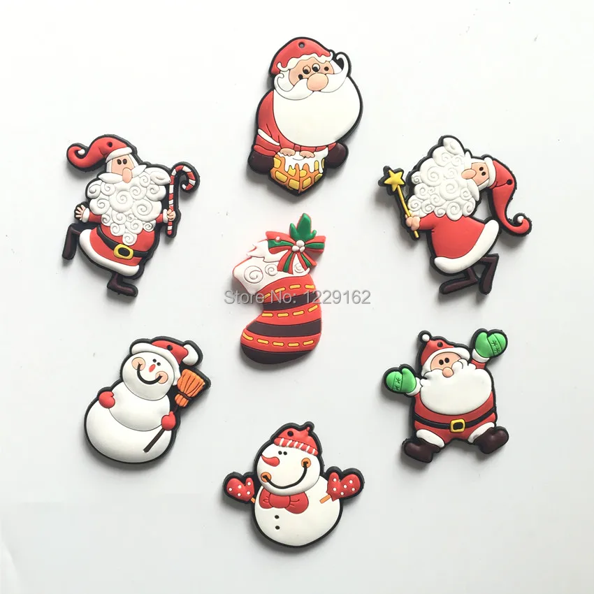 Бесплатная доставка (7 шт./лот) милые рождественские магниты на холодильник