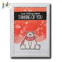 julyarts clear stamps with dies scrapbooking nouveau arrivage cute paper bear cutting stencil sets
