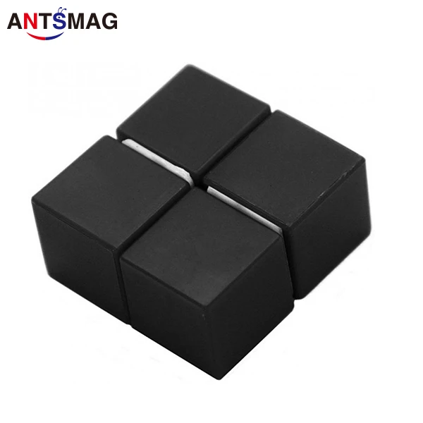 Black 15X15X15 мм магнитные кубики DIY перманентное пластиковое покрытие N52 неодимовые магниты - Цвет: Black