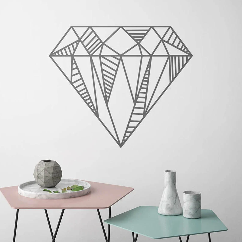 

YOYOYU 40 colors Vinyl wall stickers for kid room Geometric Diamond Removeable Wall Decal Bedroom Livingroom Wall Decor ZX248