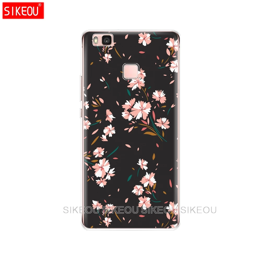 Чехол для Huawei P9 LITE 2016 мягкий силиконовый чехол из ТПУ Plus с цветочным принтом чехлы