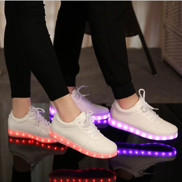 Размеры 27 46 USB зарядка Tenis Led Feminino Basket Light Up кроссовки для детей мальчиков и девочек