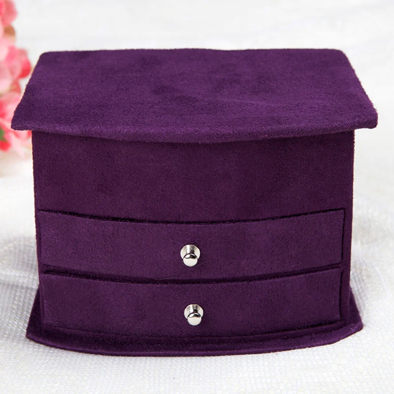 Шкатулка для ювелирных изделий маленького размера B чехол переноски женских