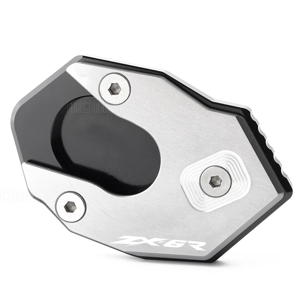 

Motorcycle Accessories CNC Aluminum Enlarge Stand Side Kickstand Stand Extension Plate Cover For Kawasaki ZX6R ZX-6R 2009-2014