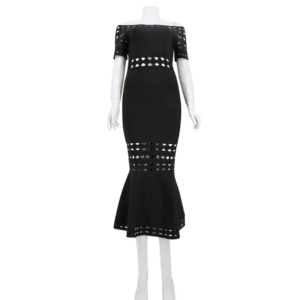 Женское платье до середины голени с открытыми плечами однотонное красное темно