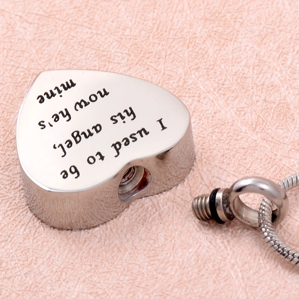IJD9788 гравировка &quotя был его ангелом теперь он мой&quot Keepsake ювелирные изделия для
