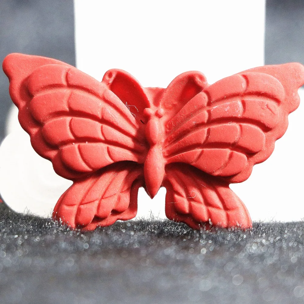 Многоцветные цветы Бабочка синтетический красный cinnabar Изготовление ювелирных