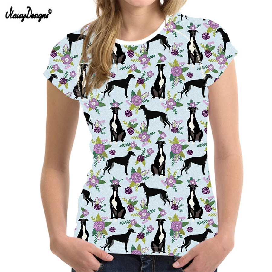 Женская футболка с забавным принтом в виде собак серого цвета женская модная