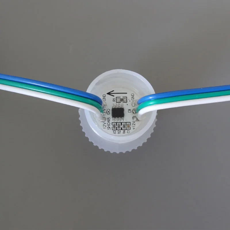 Диаметр 26 мм WS2811 светодиодный pixel Модуль 3 шт 5050 SMD RGB DC12V вход 0 72 W точка строку 1000