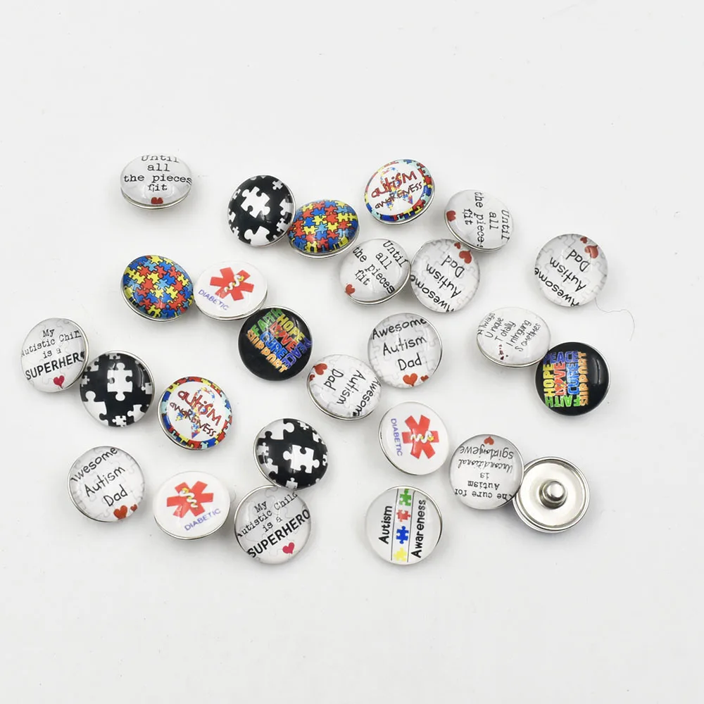 Смешанные 10 шт./лот мама папа сестра семья стекло оснастки кнопки Шарм для 18 мм