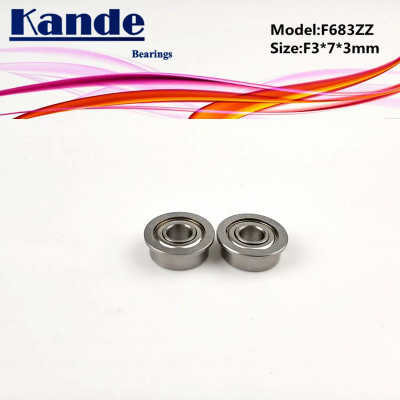 Подшипник Kande F683ZZ F683 ZZ10pcsMetal Shield фланец шариковый подшипник F3 * 7*3 мм | Обустройство