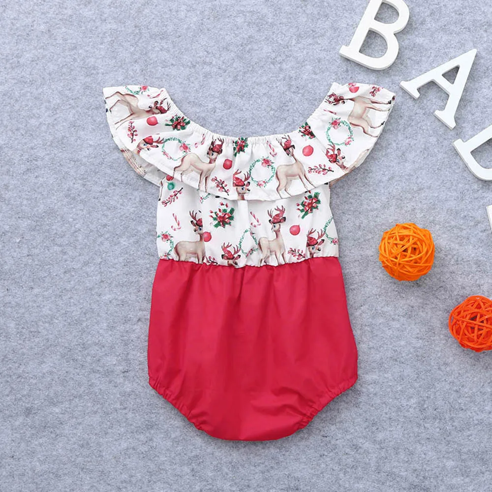 Рождественский комбинезон для девочек 12 мес. 5 лет Одинаковая одежда