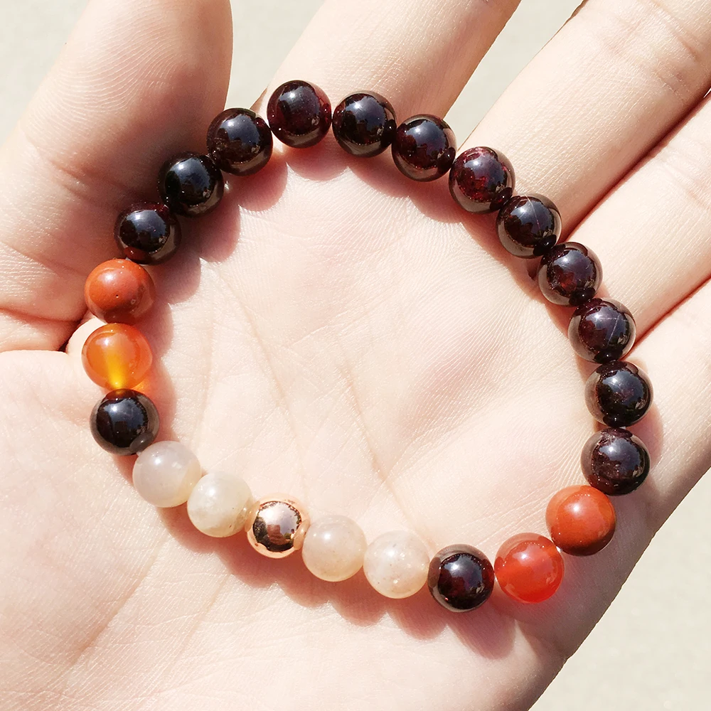 Женский браслет Ruberthen из чакры с кристаллами и гранатом подарок для женщин
