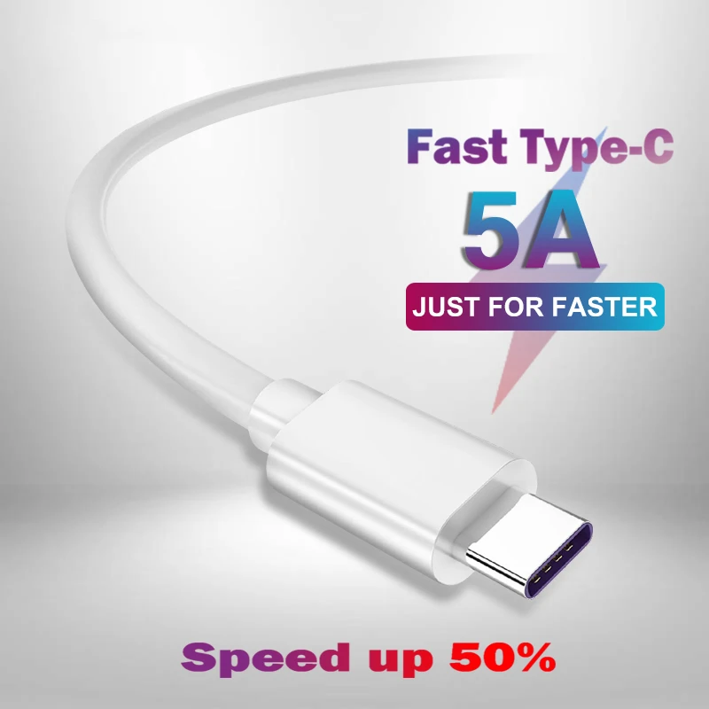 5A usb type-C кабель USB 3,1 быстрое зарядное устройство type-C Supercharge кабель для samsung S8 S9 huawei P10 P20 Pro mate 10 USB C кабели