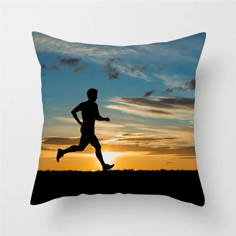 Fuwatacchi Running Cushion Cover Dead Rick Runner Pillow Sunrise Printed Decorative Pillows for Sofa Car | Дом и сад