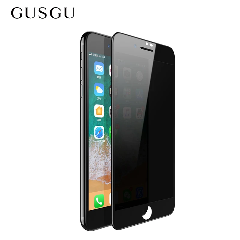GUSGU 9H 3D изогнутое Полноразмерное покрытие из закаленного стекла для iPhone 6 6s защита экрана анти-пип пленка для конфиденциальности для iPhone 6 6s plus