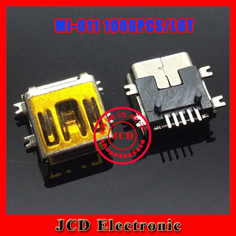1000 шт./лот для mini USB jack Разъем V3 порт MP3 MP4 GPS и т. Д. 4 фута SMT 5 Pin короткий корпус MI 011|usb