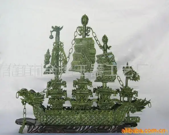 Guangdong Xinyi manufacturers Seiko jade crafts dragon boat 80CM |