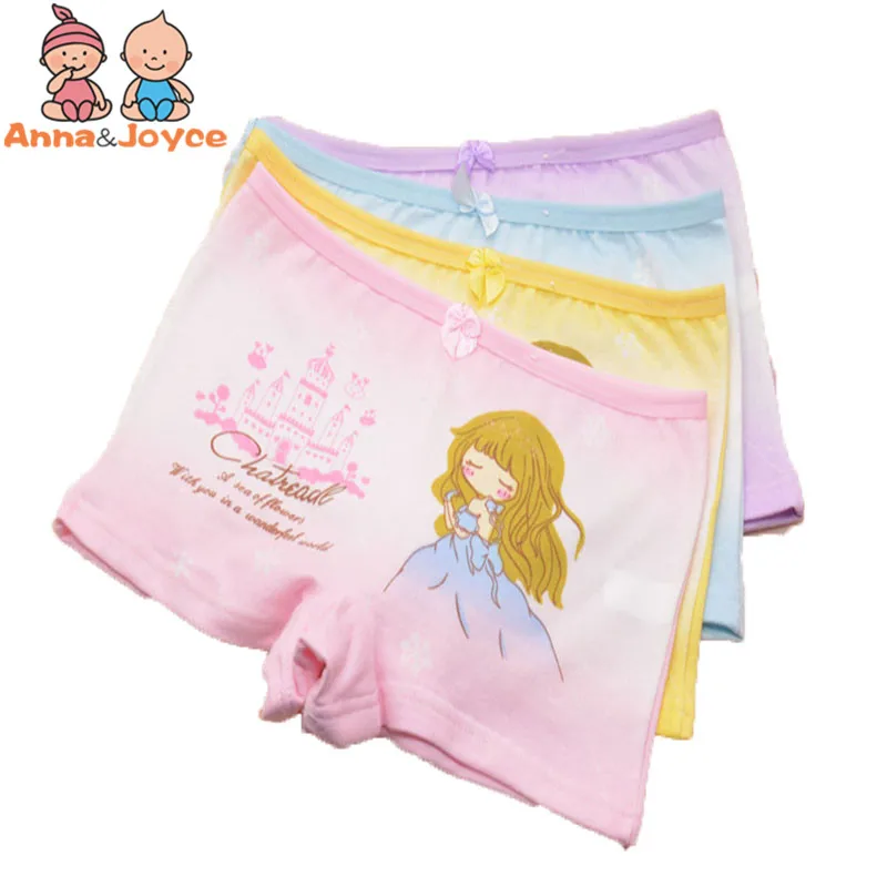 12 шт./лот трусики-боксеры для девочек с персонажами из мультфильмов трусы-боксеры