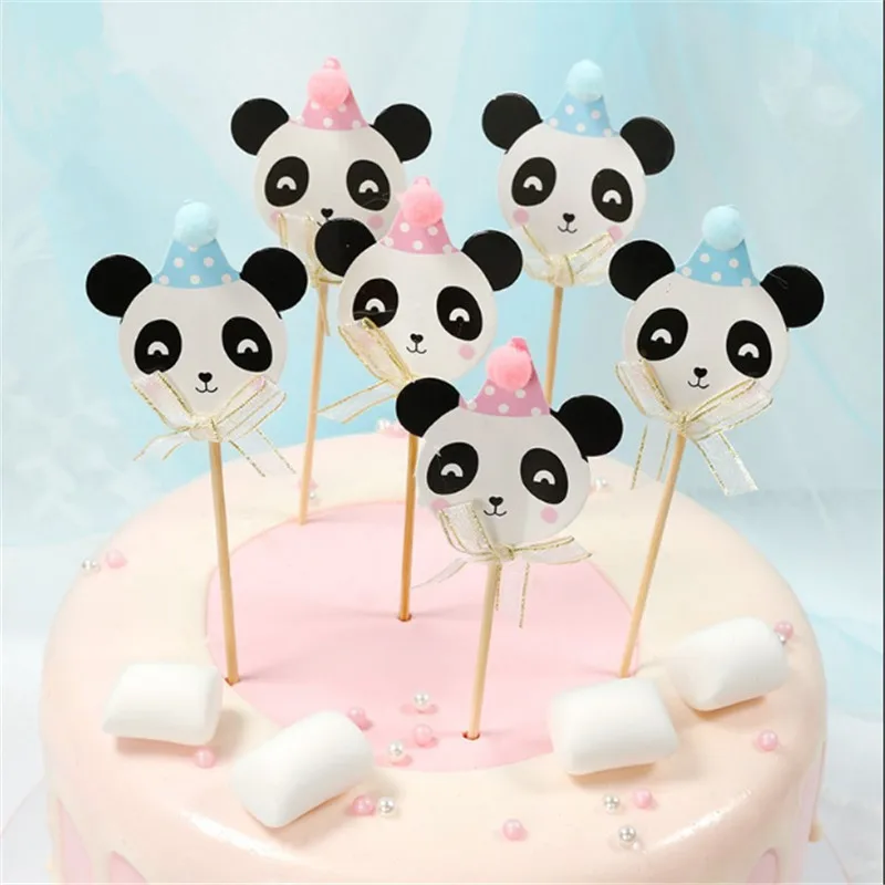 3 шт. украшение для вечеринки милый шарик волос с рисунком панды розовый синий