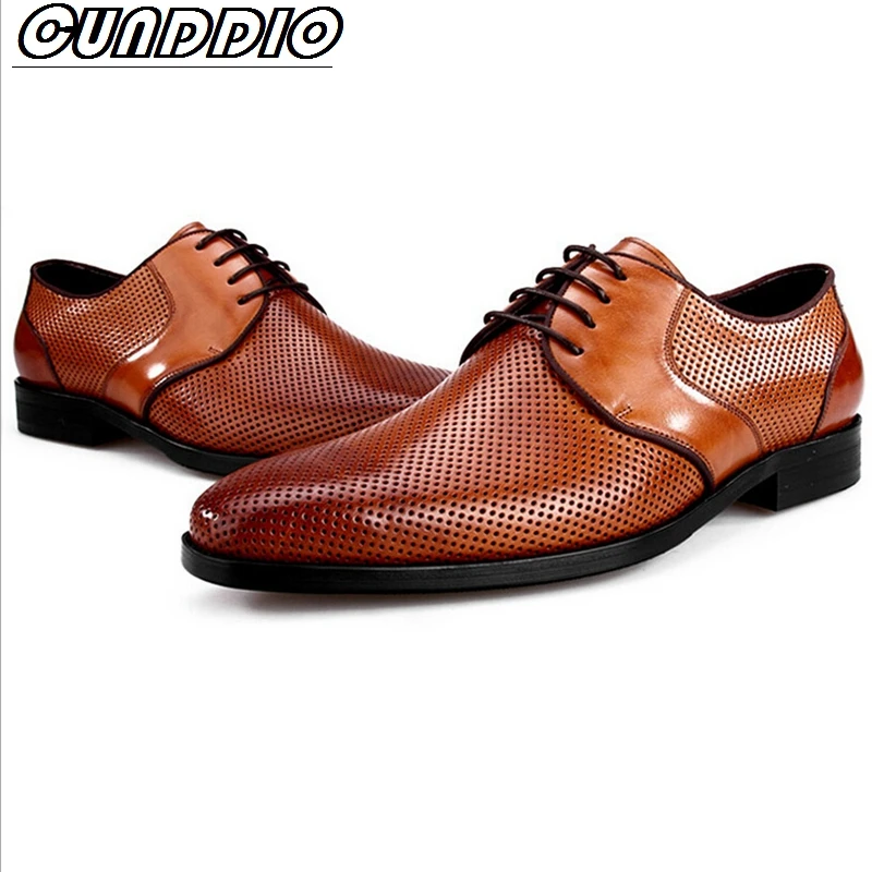 Cunddio Новый 2017 Лето открытые босоножки из натуральной кожи свободно дышать