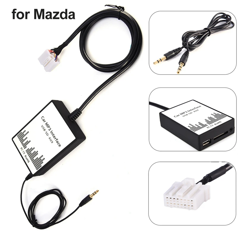 USB SD AUX Автомобильный цифровой Mp3 музыкальный адаптер cd-чейнджер для Mazda 2 3 5 6 SPD CX7 RX8 MPV интерфейс Автозапчасти автомобильные аксессуары