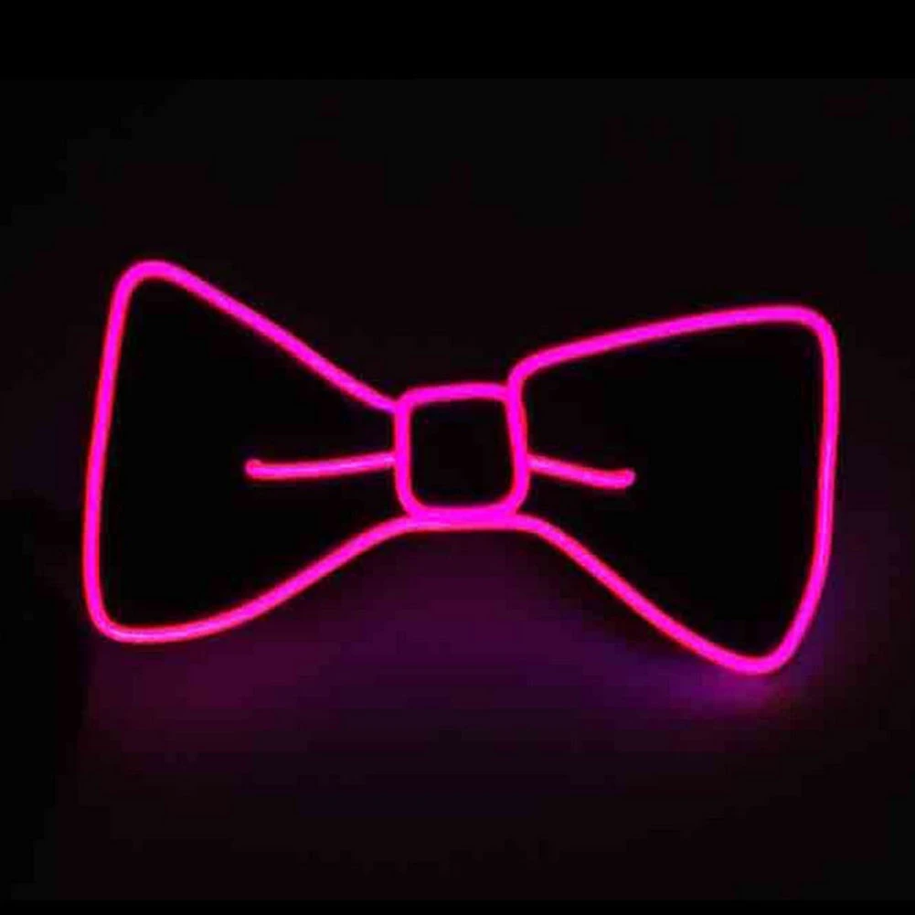 Светящиеся мигающие LED шеи галстук для мужчин Для женщин светильник со шнуровкой