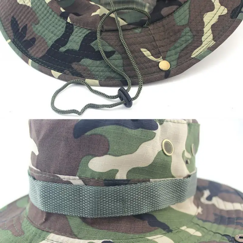 Открытый ведро шляпы мужские джунгли военный камуфляж Боб Camo Hat Кемпинг барбекю