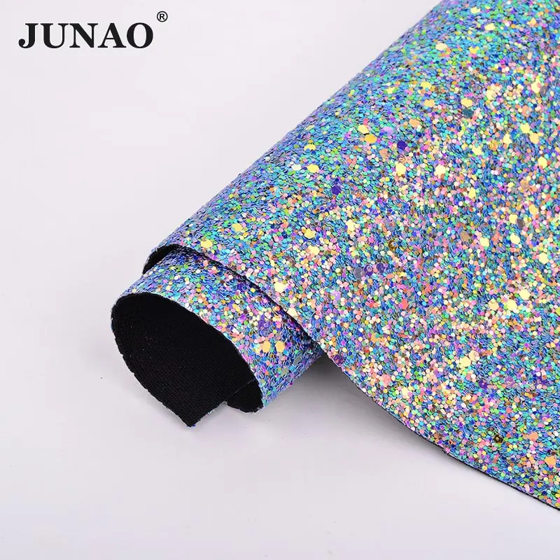 Dark Purple JUNAO, 20*34 см, цветные блестки, синтетическая кожа, искусственная кожа, ткань, пайетки, ткань, листы, сделай сам, ремесла - Цвет: Dark Purple