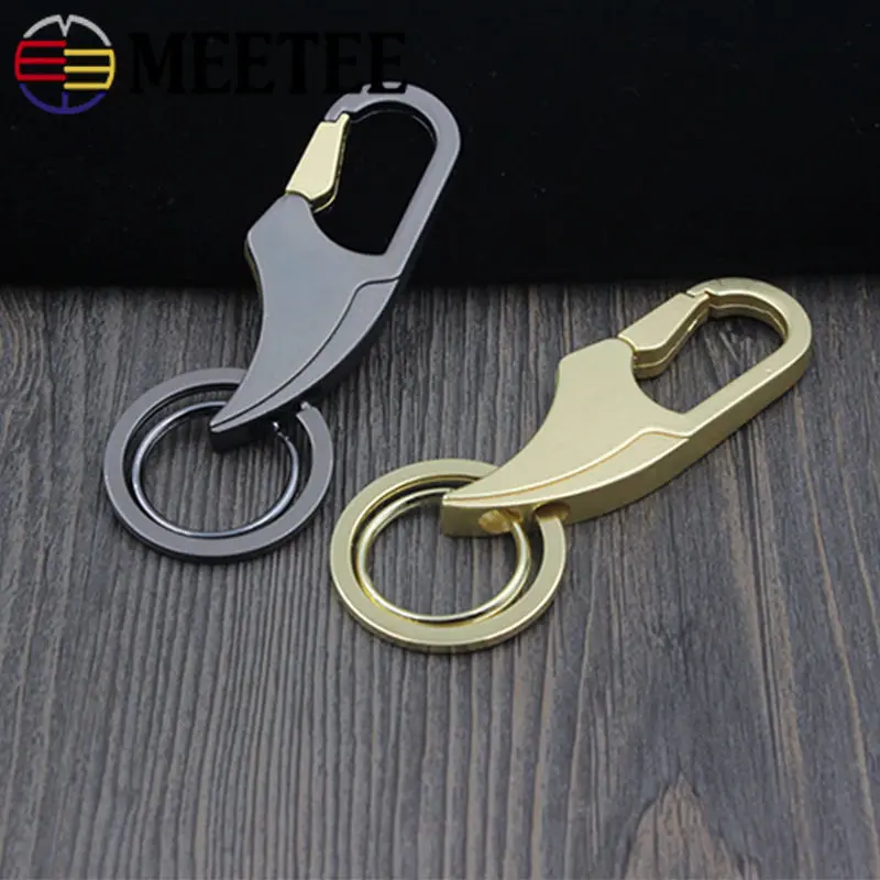 Meetee 1 шт. хорошее качество Металлические Два кольца пряжки для ключей DIY мужские