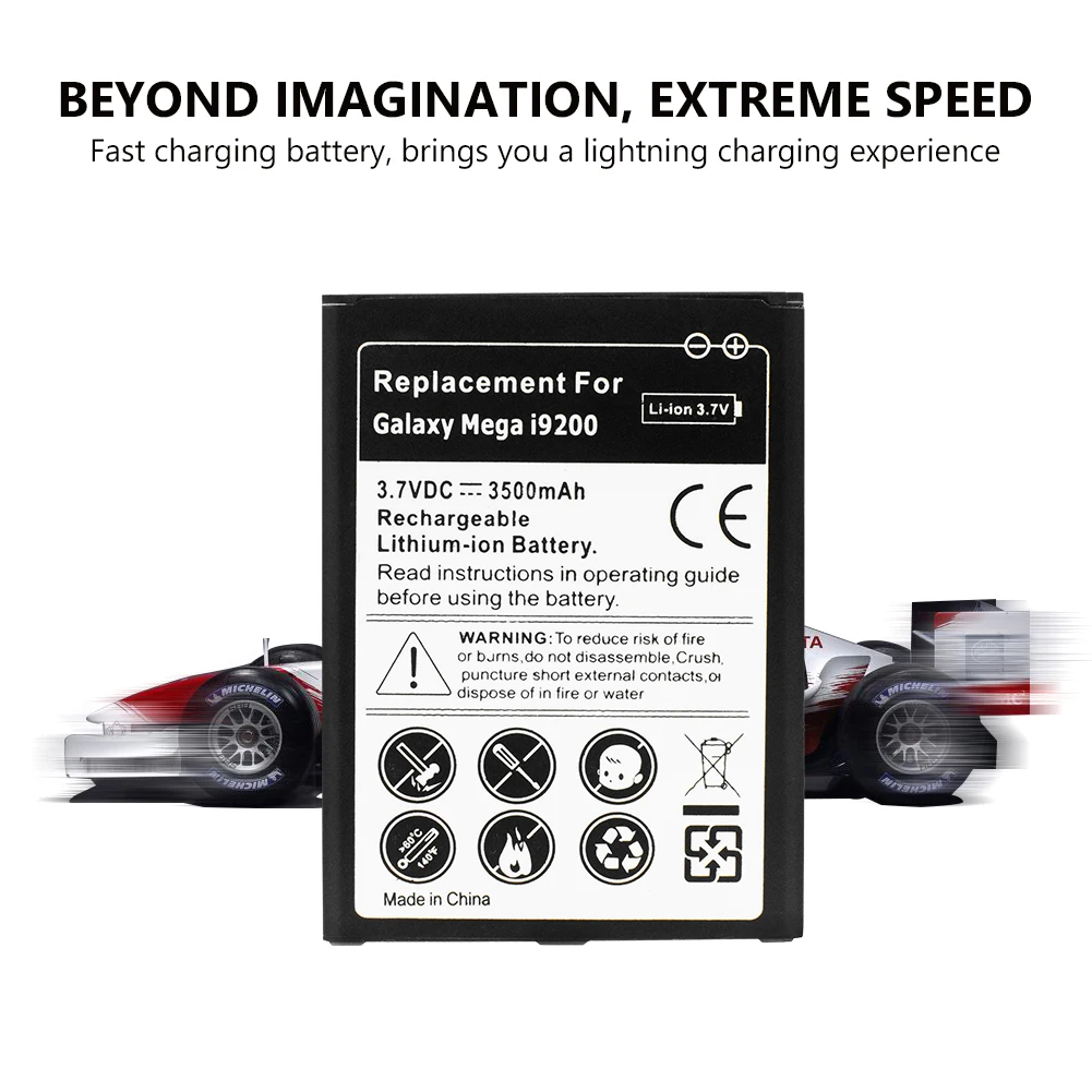 Generic Cell Замена 3500mAh 3 7 V литиевая батарея для Samsung Galaxy Mega 6 (i9200) безопасная зарядка