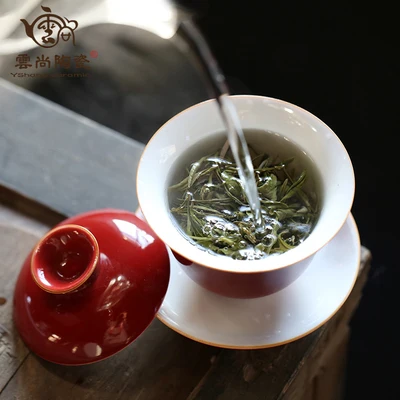 180 мл керамический чай Tureen Kung Fu Pu'er черный Oolong чайная посуда ручной захват чаша