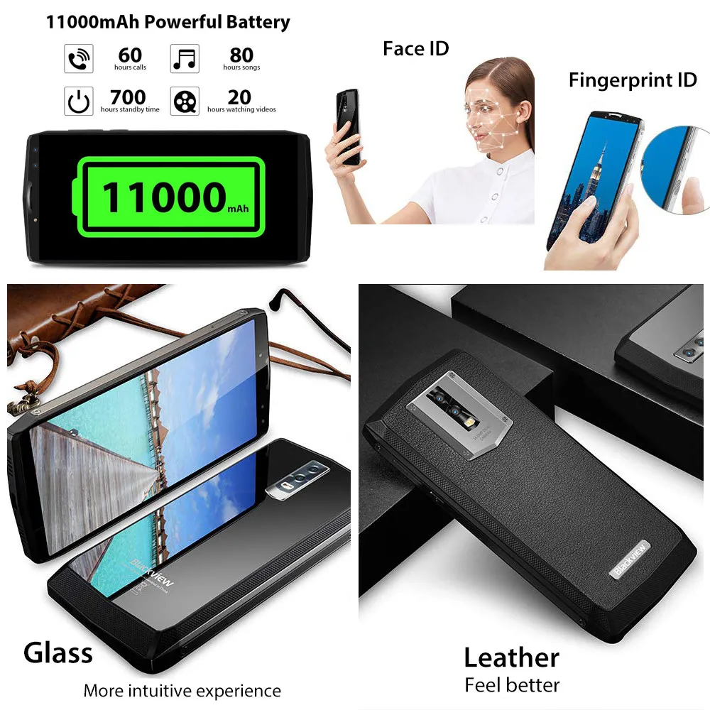 Blackview P10000 PRO Smartphone 11000mAh big battery 5V/5A Face ID 4GB 64GB 18:9 5.99&quotFHD 16MP Android 7.1/8.0 Mobile phone | Мобильные