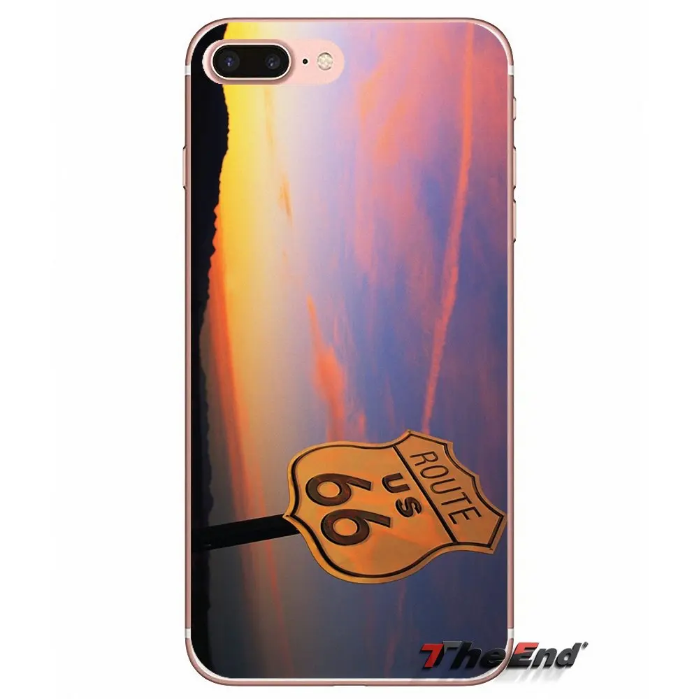 Шоссе 66 США чехол для автомобильного мотоцикла iPhone X 4 4S 5 5S 5C SE 6 6S 7 8 Plus Samsung Galaxy J1 J3 J5