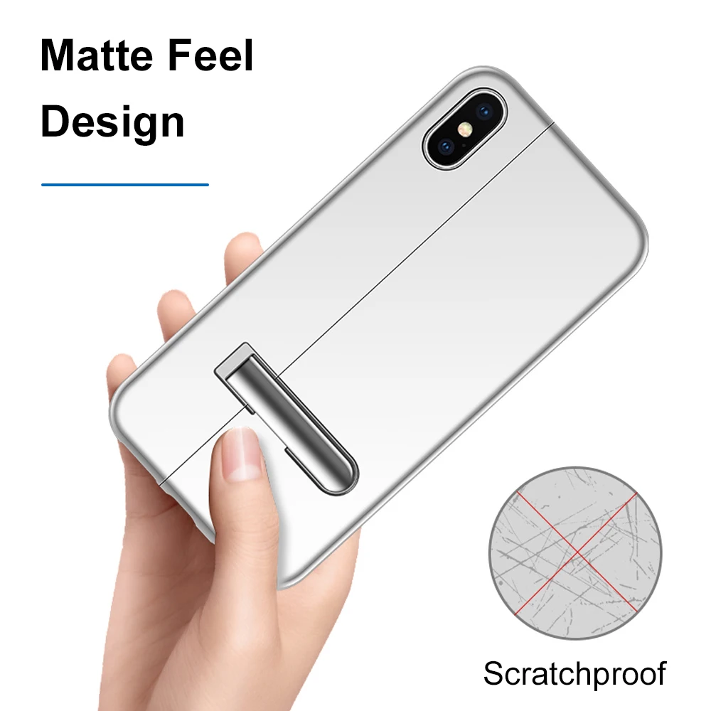 DR.CASE Magnetic Adsorption Phone Case For iPhone XS Max X 10 XR Color Stitching Back Cover Holder Cases 8 7 6s Plus |
