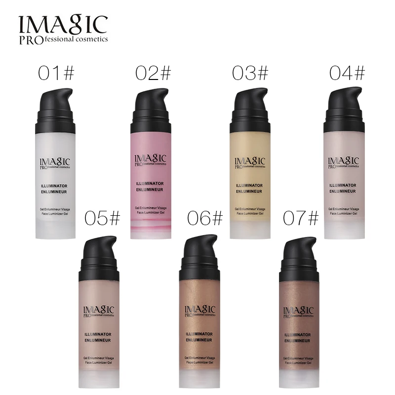 Брендовый жидкий хайлайтер IMAGIC 7 цветов золотистый тональный гель для макияжа