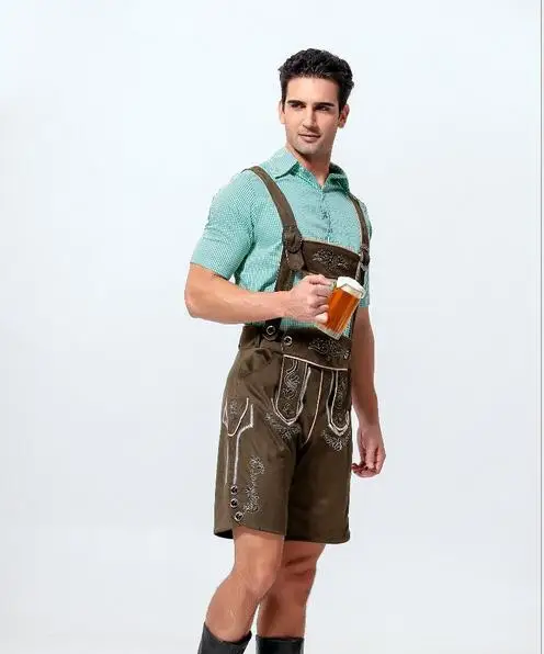 Костюм Lederhosen мужской на Октоберфест хлопковый кашемировый костюм для